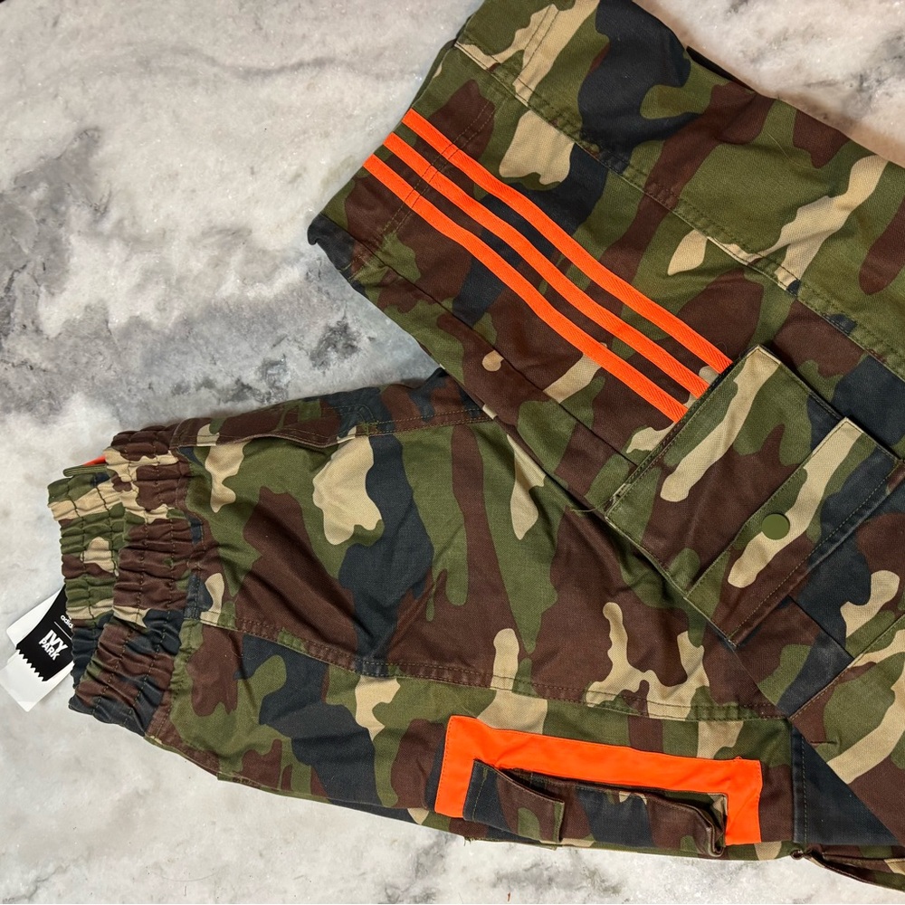Adidas X IVY PARK Men's Camouflage Cargo Pants with Orange Accents